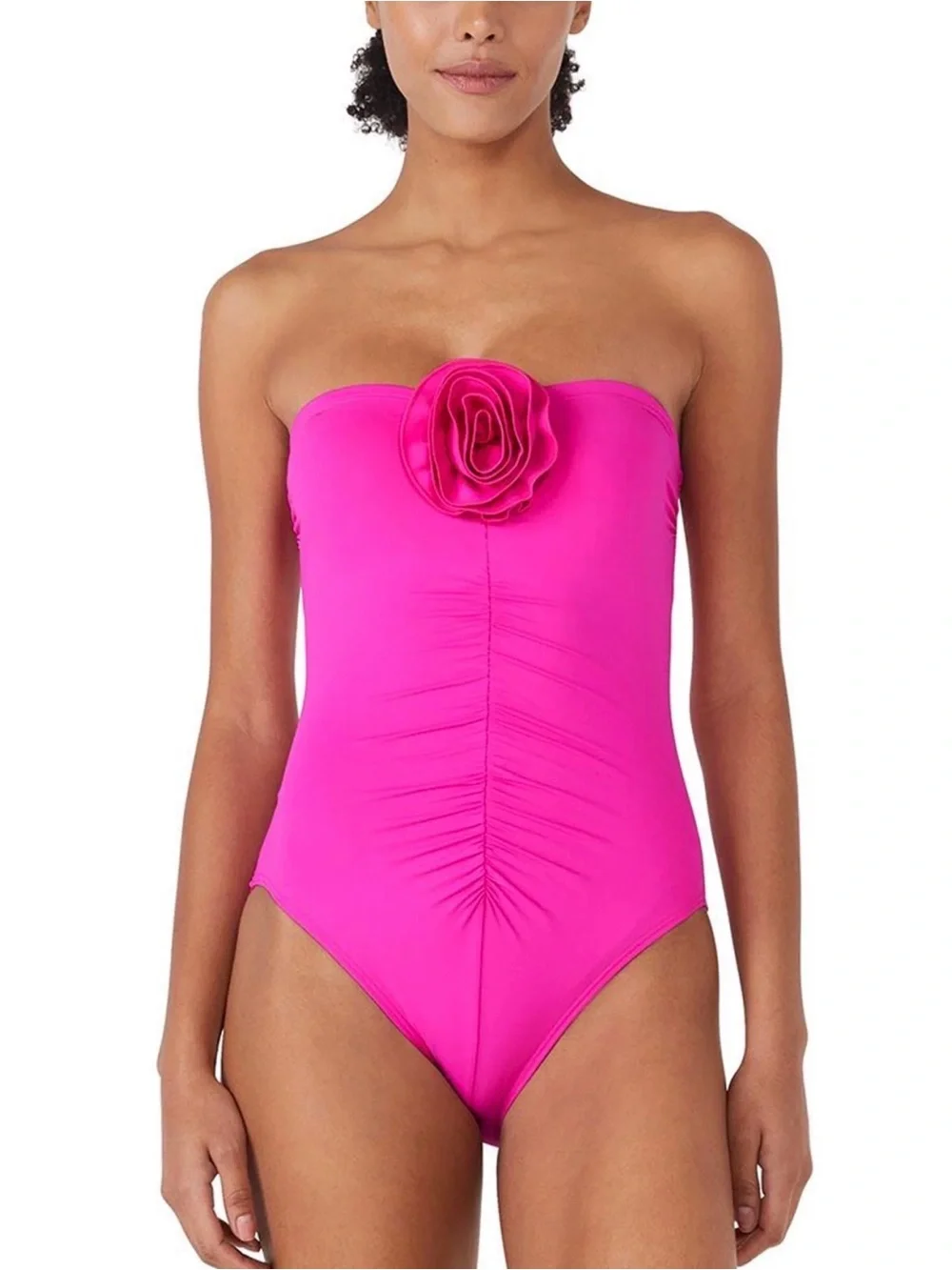 kate spade women’s Bright Fuchsia One-Piece Swimsuit with Rosette